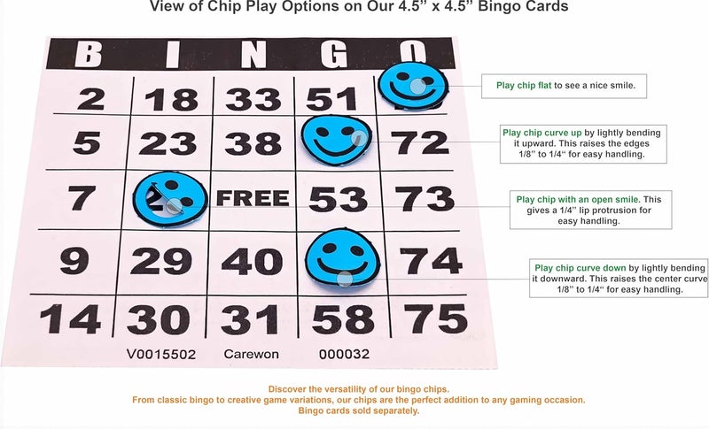 Carewon Store 2500 Bingo Chips, Blue (1 of 3 Colors), 3/4", Counting Chips, Math Counter, Reusable or Disposable - Image 4